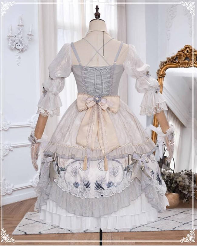 Ying Luo Fu Rose Maiden Elegant Lolita OP and Accessories