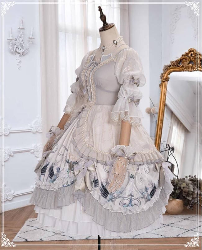 Ying Luo Fu Rose Maiden Elegant Lolita OP and Accessories