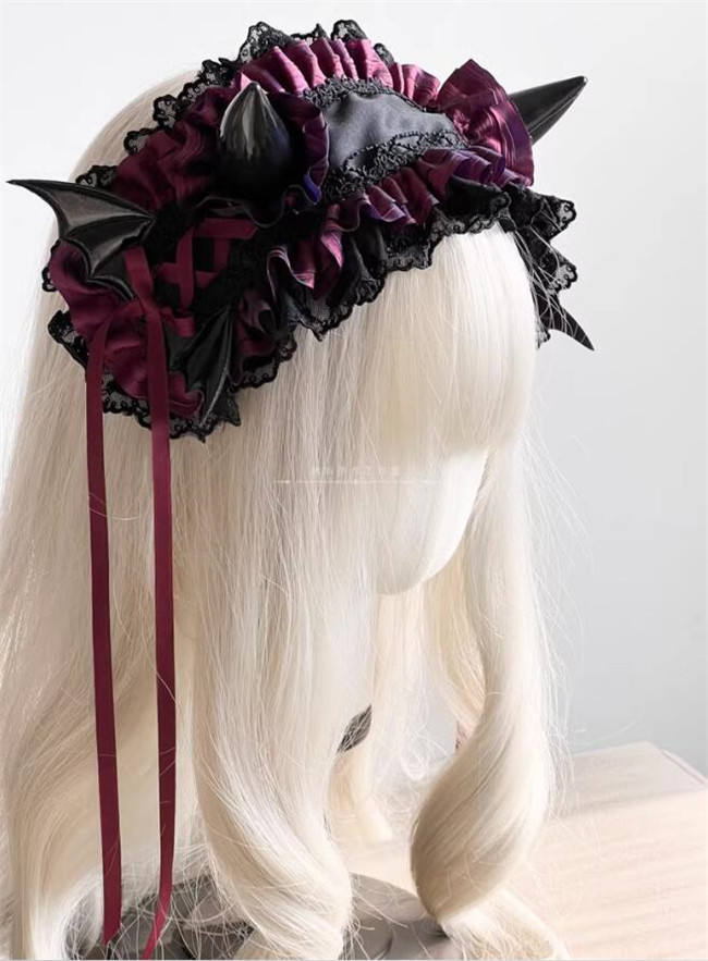 Demon Horn Headdress Lolita Headband