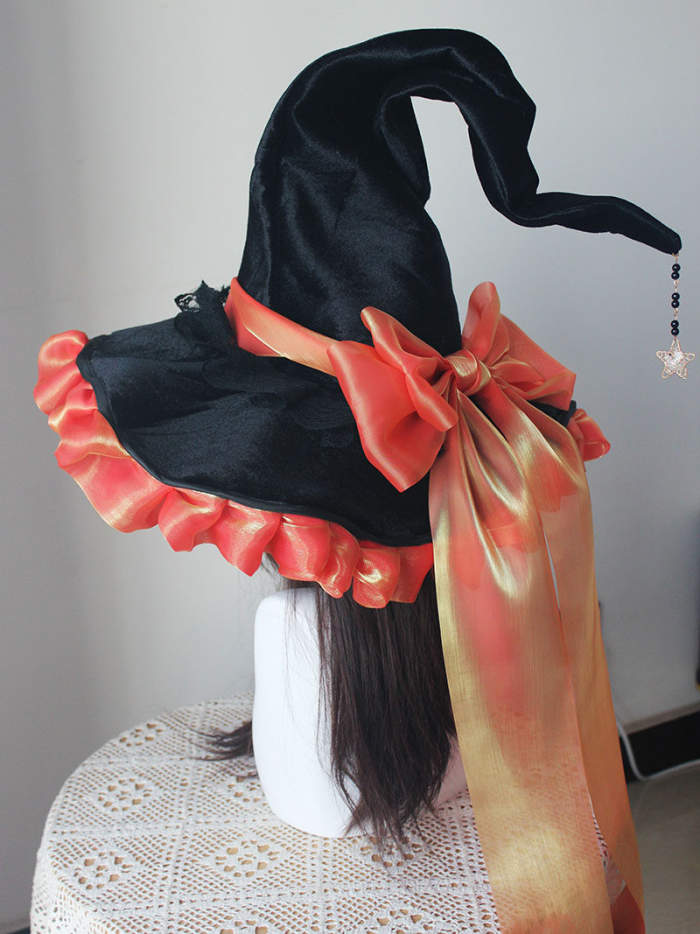 Black Magic Hat Halloween Lolita Witch Hat