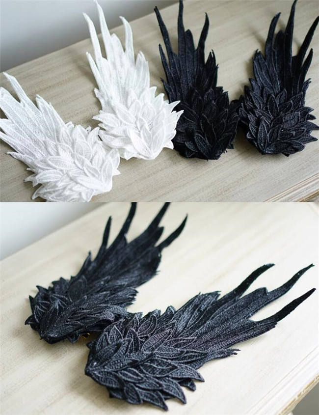 Angle Wings Feather Embroidery Lolita Hairclip