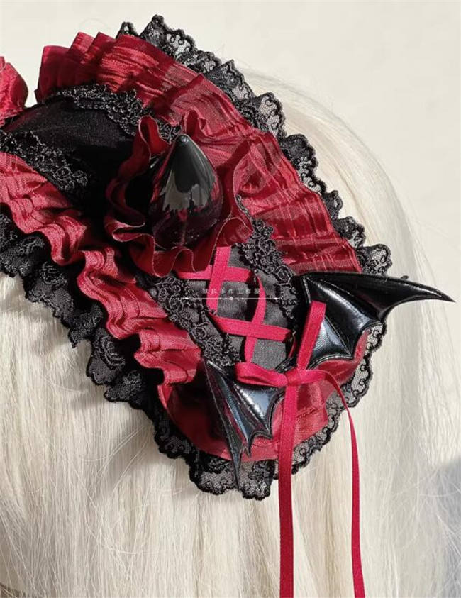 Demon Horn Headdress Lolita Headband