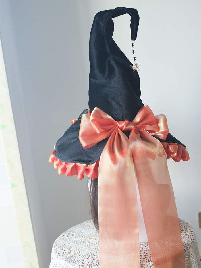 Black Magic Hat Halloween Lolita Witch Hat
