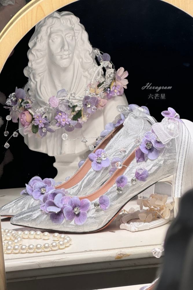 Hexagram ~Moonlight Shimmering~ Purple Blue Heels Shoes