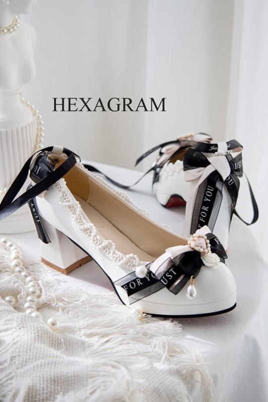 Hexagram ~Paris Holiday~ Round Toe with Thick Heels Shoes