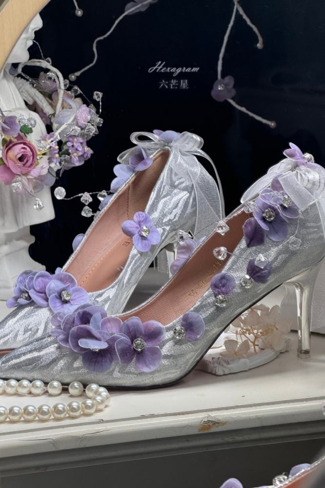 Hexagram ~Moonlight Shimmering~ Purple Blue Heels Shoes
