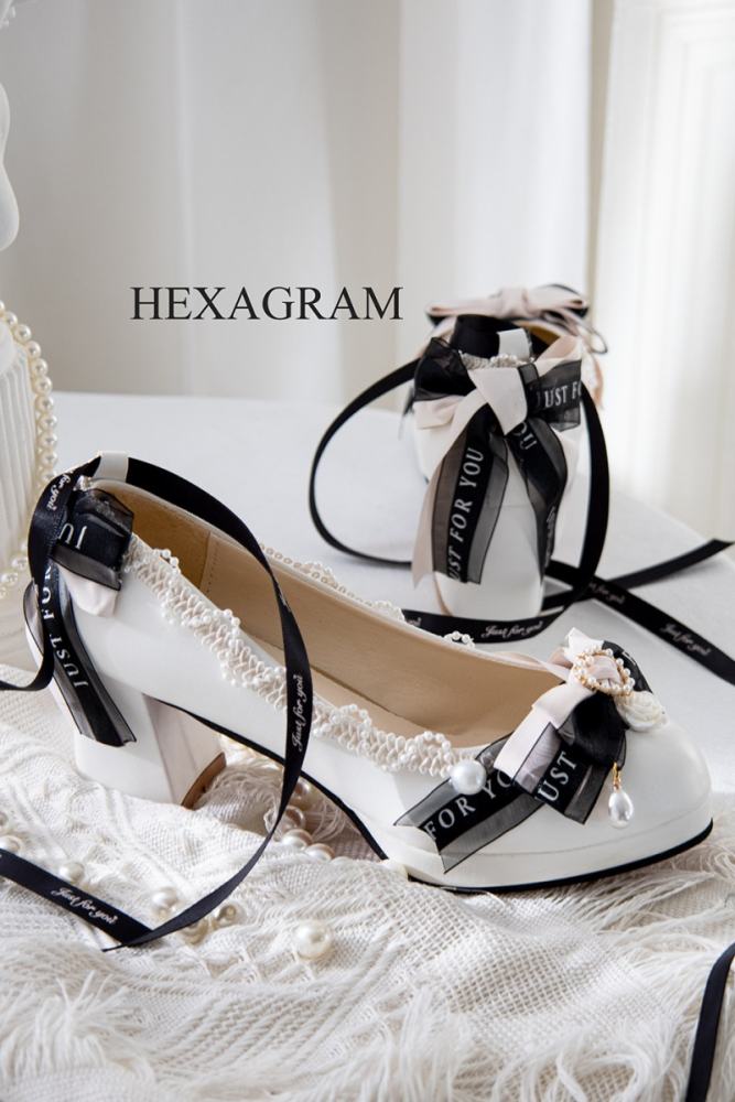 Hexagram ~Paris Holiday~ Round Toe with Thick Heels Shoes