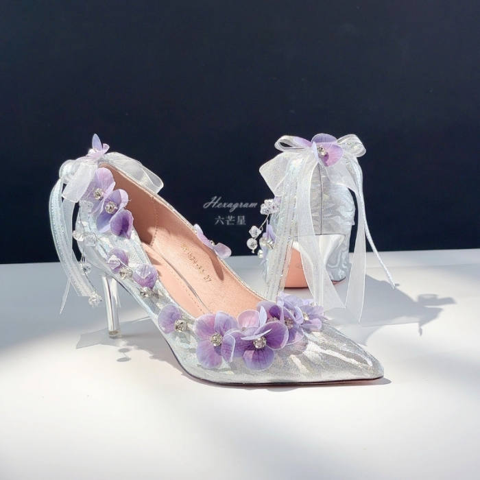 Hexagram ~Moonlight Shimmering~ Purple Blue Heels Shoes