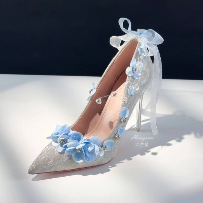 Hexagram ~Moonlight Shimmering~ Purple Blue Heels Shoes