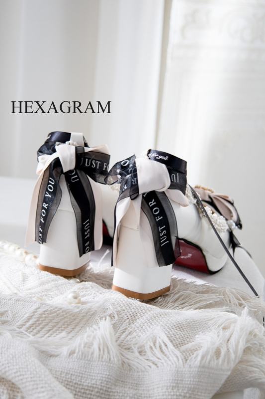 Hexagram ~Paris Holiday~ Round Toe with Thick Heels Shoes