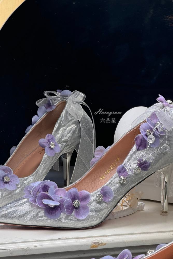 Hexagram ~Moonlight Shimmering~ Purple Blue Heels Shoes