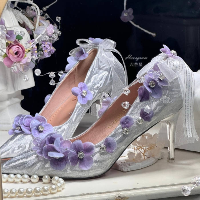 Hexagram ~Moonlight Shimmering~ Purple Blue Heels Shoes