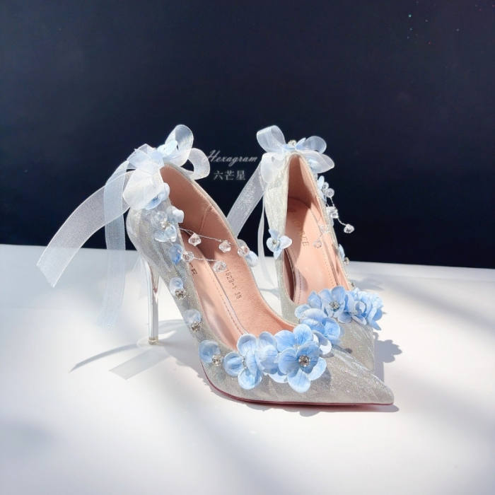 Hexagram ~Moonlight Shimmering~ Purple Blue Heels Shoes