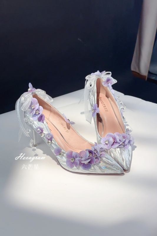 Hexagram ~Moonlight Shimmering~ Purple Blue Heels Shoes