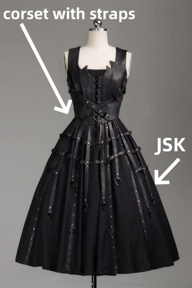 Foxtrot ~Wilde Jagd~ Gothic Black Corset JSK and Short Jacket