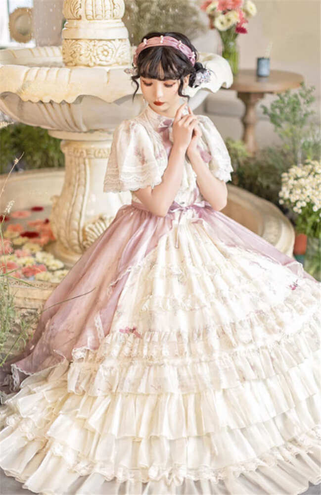 Withpuji Letter and Poetry & Nan Ke Classic Lolita Dress and Overskirt