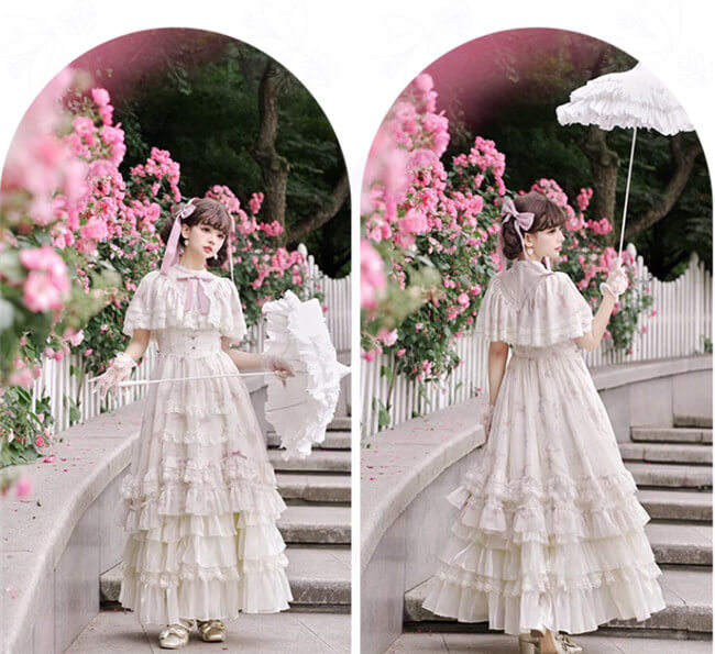 Withpuji Letter and Poetry & Nan Ke Classic Lolita Dress and Overskirt