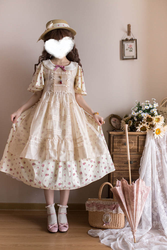 Miss Point ~Happy Summer Dress Daily Wear  Lolita OP Long Version -Pre-order