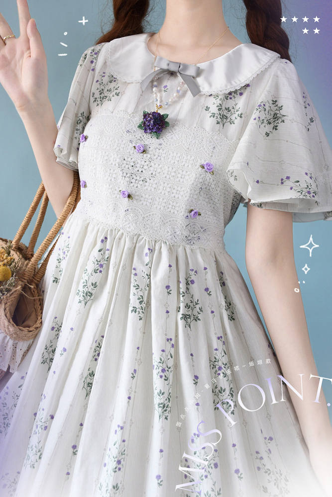 Miss Point ~Happy Summer Dress Daily Wear  Lolita OP Long Version -Pre-order