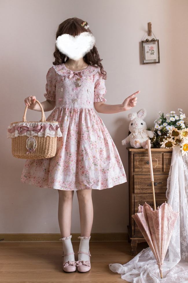 Miss Point ~Happy Summer Dress Daily Wear  Lolita OP Short Version -Pre-order