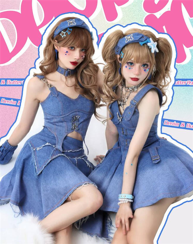Summer Butterfly Project Jeans Dress and Sets