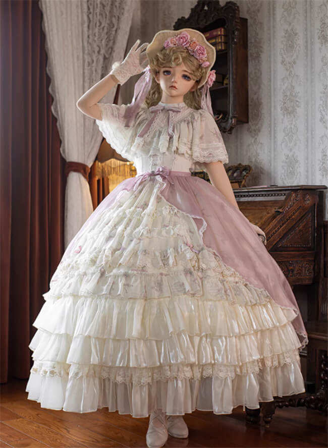 Withpuji Letter and Poetry & Nan Ke Classic Lolita Dress and Overskirt