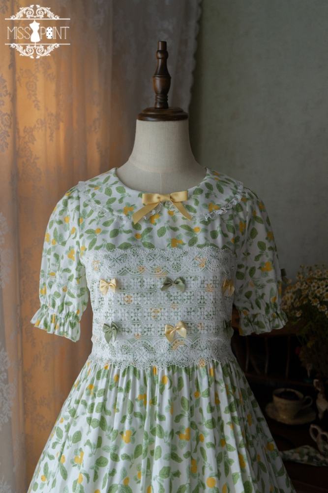 Miss Point ~Happy Summer Dress Daily Wear  Lolita OP Short Version -Pre-order