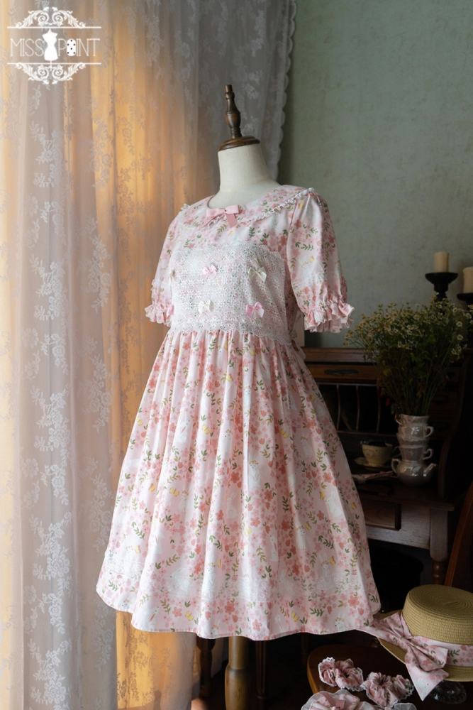 Miss Point ~Happy Summer Dress Daily Wear  Lolita OP Short Version -Pre-order