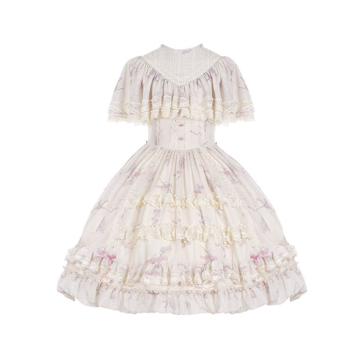 Withpuji Letter and Poetry & Nan Ke Classic Lolita Dress and Overskirt