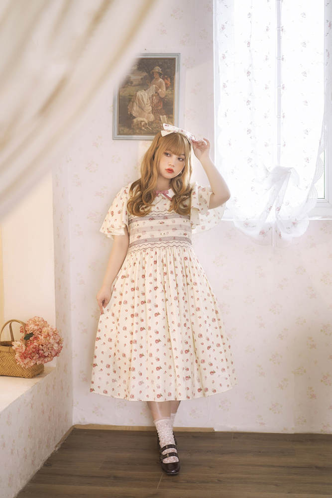 Miss Point ~Happy Summer Dress Daily Wear  Lolita OP Long Version -Pre-order