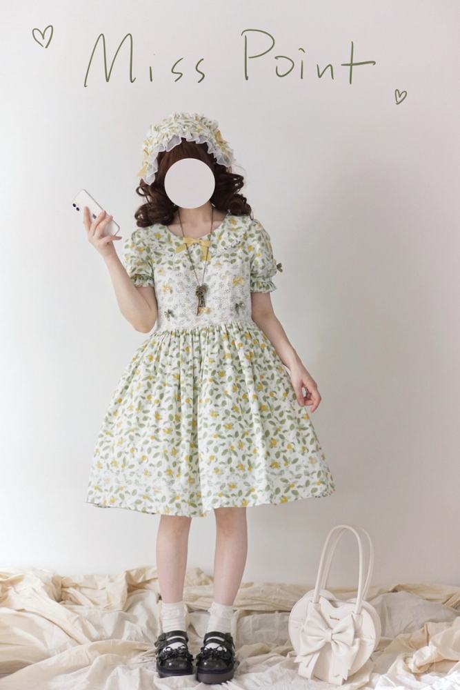 Miss Point ~Happy Summer Dress Daily Wear  Lolita OP Short Version -Pre-order
