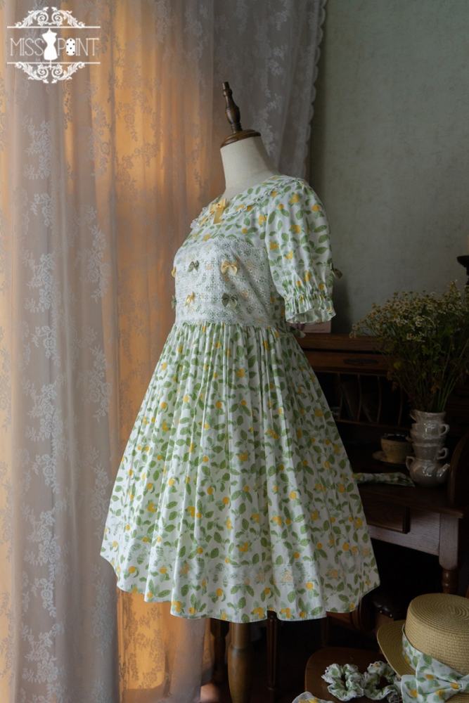 Miss Point ~Happy Summer Dress Daily Wear  Lolita OP Short Version -Pre-order