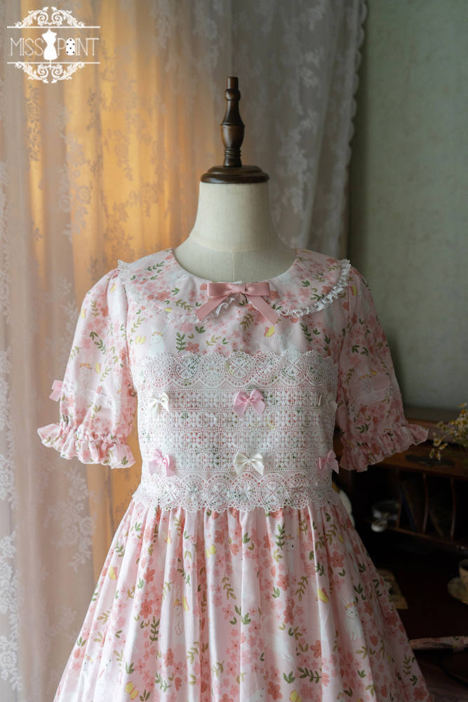 Miss Point ~Happy Summer Dress Daily Wear  Lolita OP Short Version -Pre-order