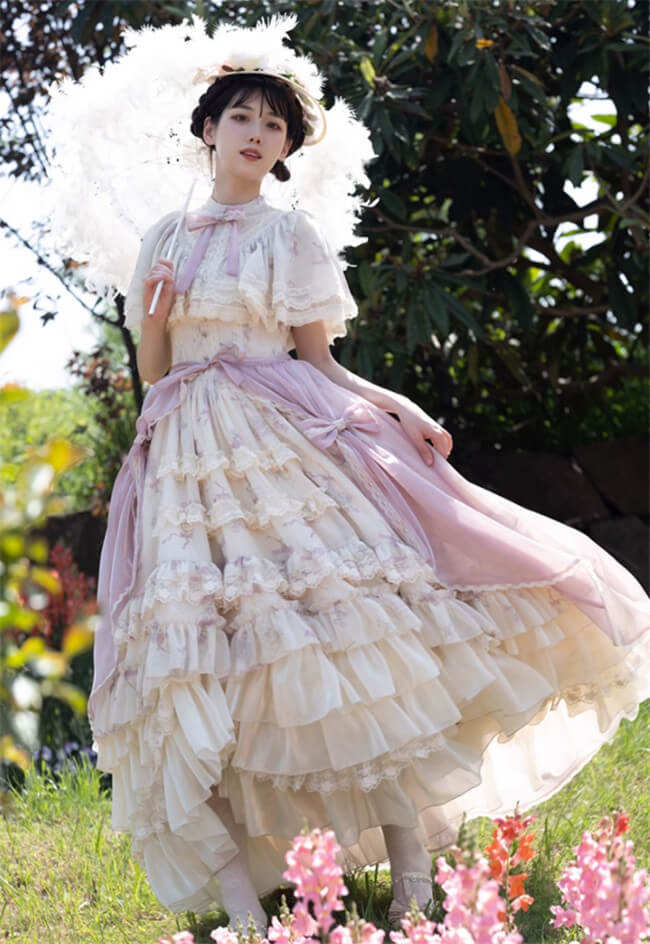 Withpuji Letter and Poetry & Nan Ke Classic Lolita Dress and Overskirt