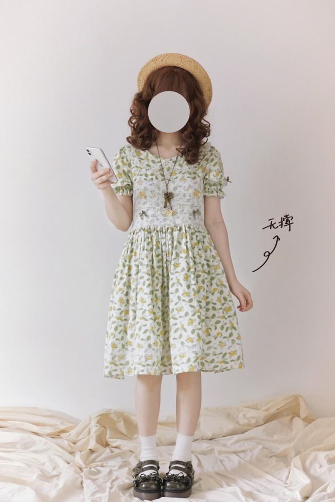 Miss Point ~Happy Summer Dress Daily Wear  Lolita OP Short Version -Pre-order