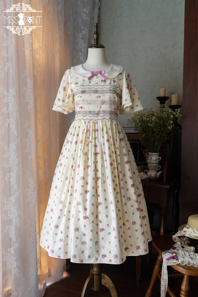 Miss Point ~Happy Summer Dress Daily Wear  Lolita OP Long Version -Pre-order