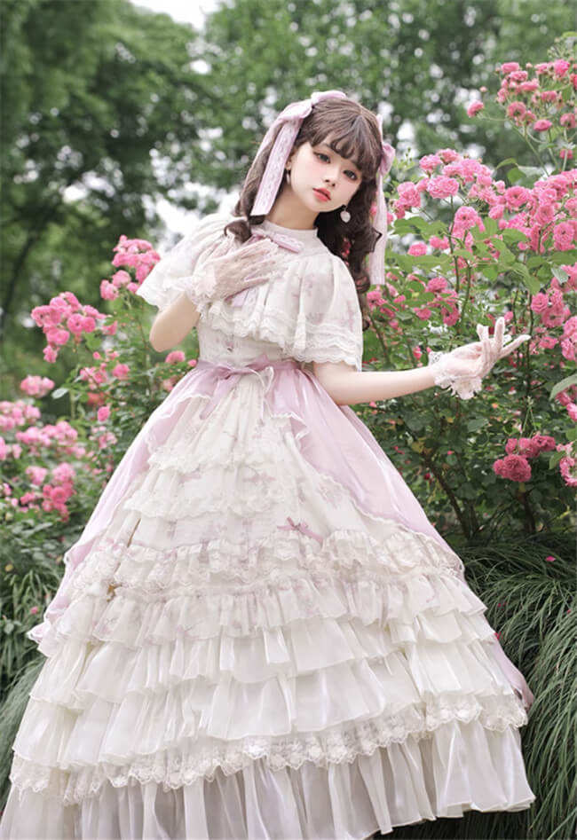 Withpuji Letter and Poetry & Nan Ke Classic Lolita Dress and Overskirt