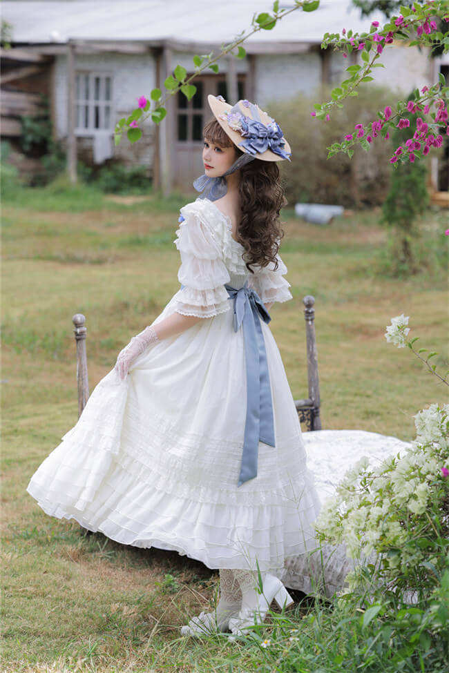 Farewell Rococo Black and Beige Lolita Dress