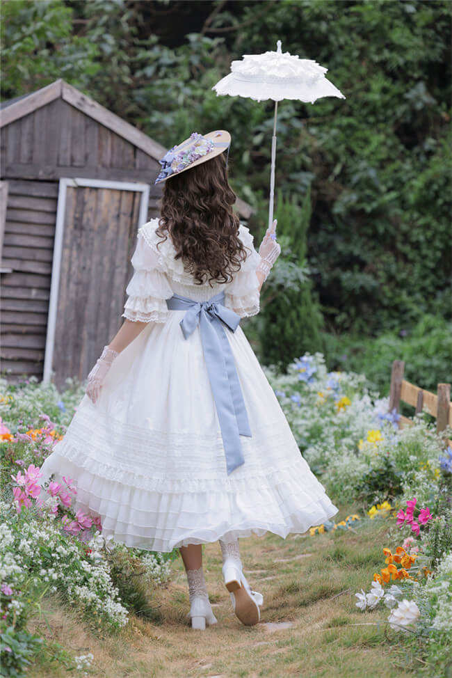 Farewell Rococo Black and Beige Lolita Dress