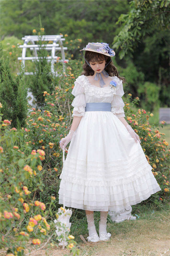 Farewell Rococo Black and Beige Lolita Dress