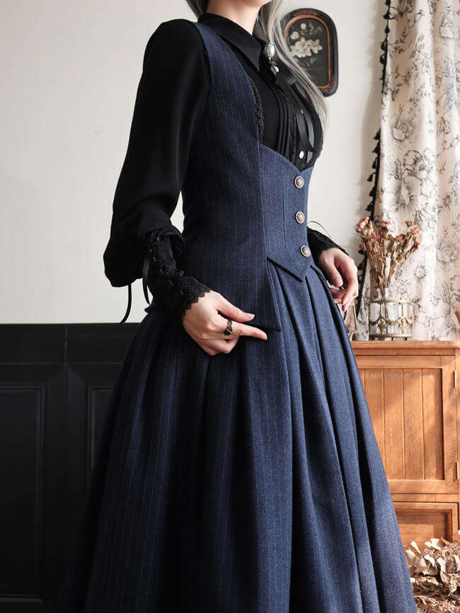 The Griffin Deal Corset Stripe Lolita Skirt and Vest