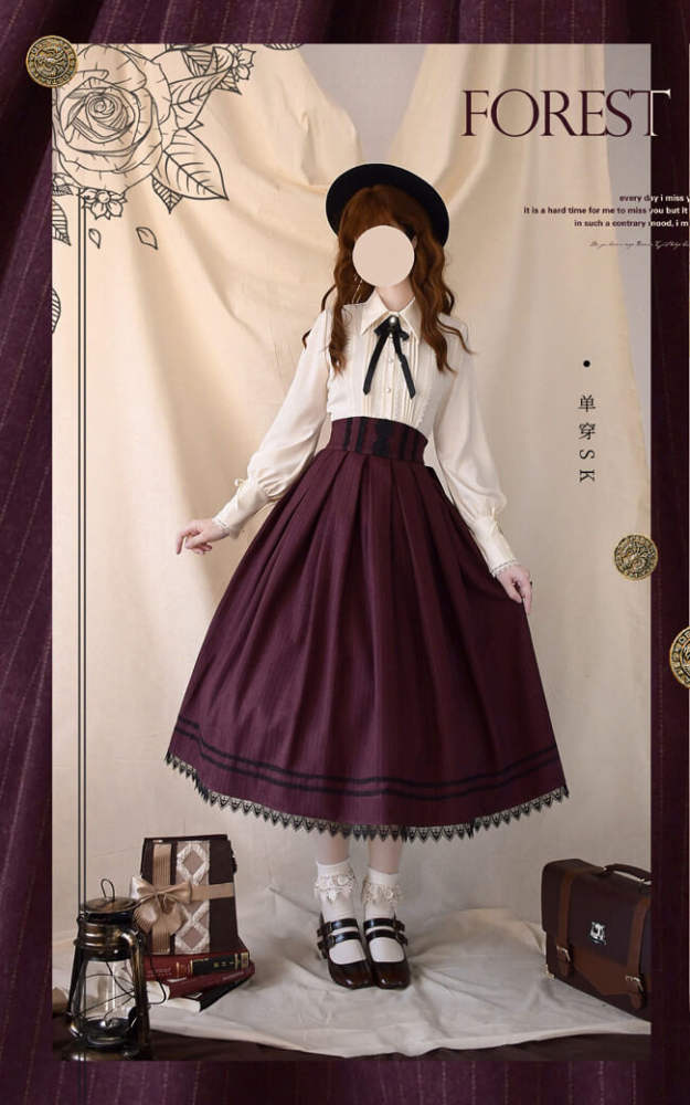 The Griffin Deal Corset Stripe Lolita Skirt and Vest