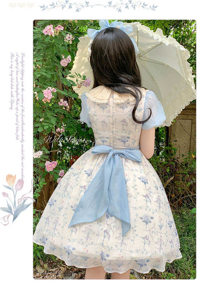 Withpuji Summer Flower Wall Lolita Dress