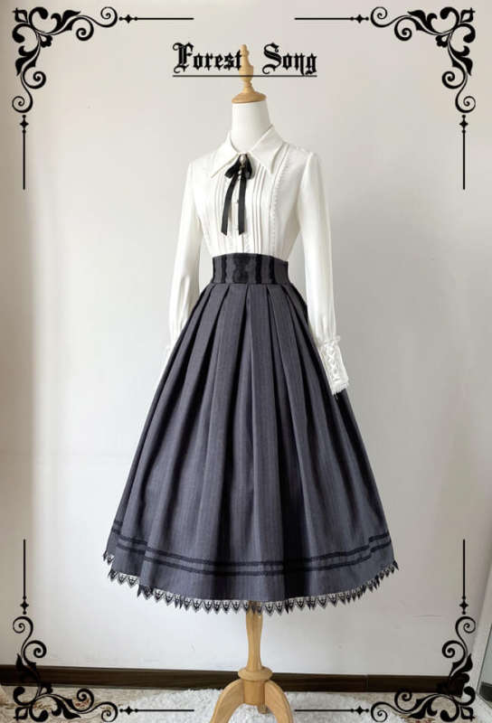 The Griffin Deal Corset Stripe Lolita Skirt and Vest