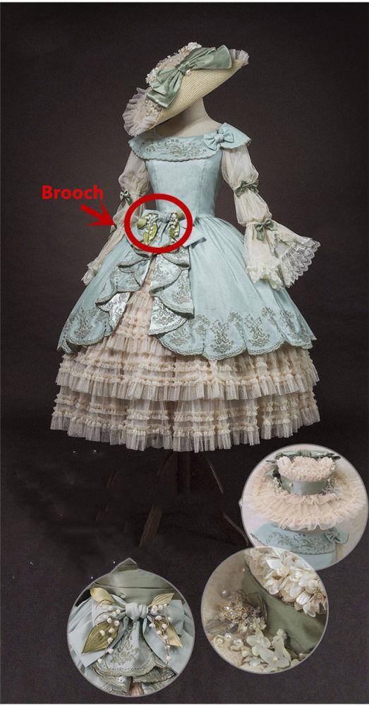 Embroidered Lily of the Valley Elegant Classic Lolita Dress