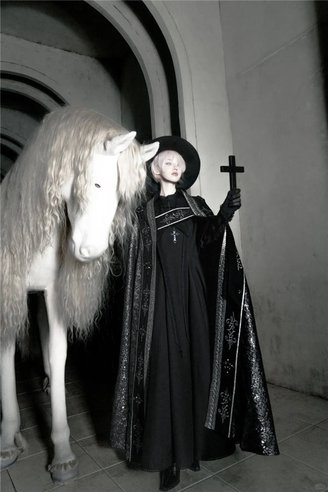 LeMiroir Moonlit Prayer Nun Lolita Dress and Cape