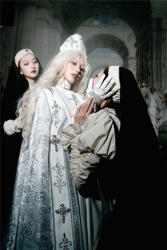 LeMiroir Moonlit Prayer Nun Lolita Dress and Cape