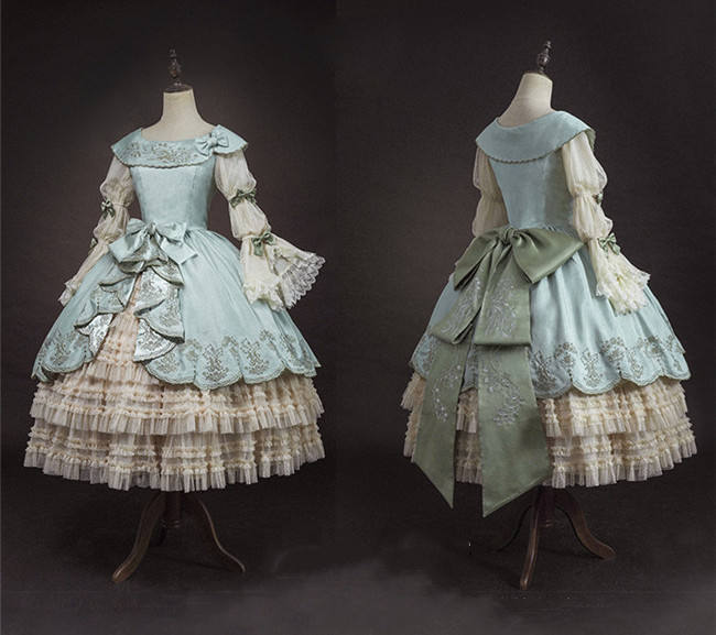 Embroidered Lily of the Valley Elegant Classic Lolita Dress