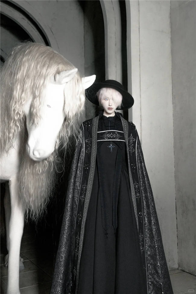 LeMiroir Moonlit Prayer Nun Lolita Dress and Cape