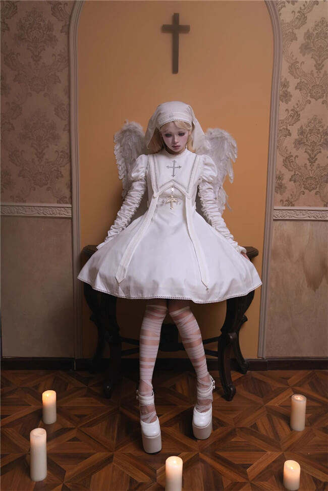 LeMiroir Moonlit Prayer Nun Lolita Dress and Cape